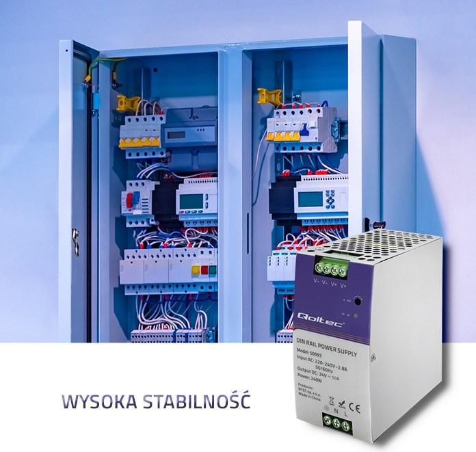Immagine prodotto Qoltec 50997 Alimentatore per guida DIN 240W