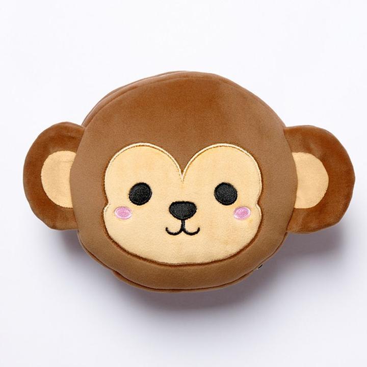 Image du produit Puckator Relaxeazzz Singe en peluche Coussin de voyage rond & masque pour les yeux