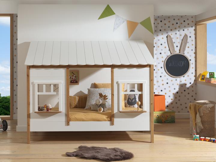 Image du produit Vipack Lit de maison avec toit (90 x 200 cm)