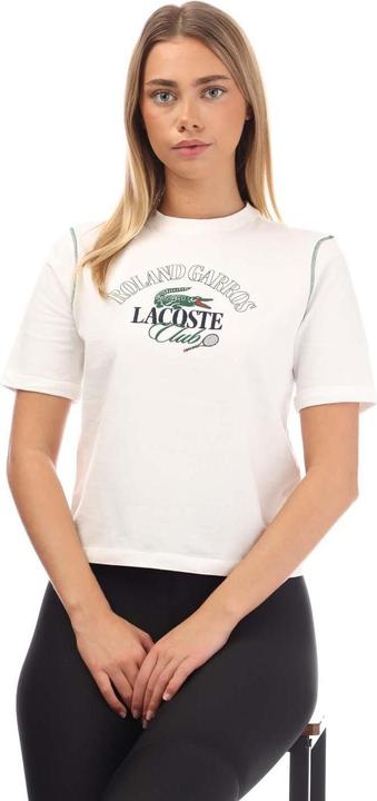 Immagine prodotto Lacoste Roland-Garros Edition Maglietta Vestibilità Rilassata Donna (40 D)