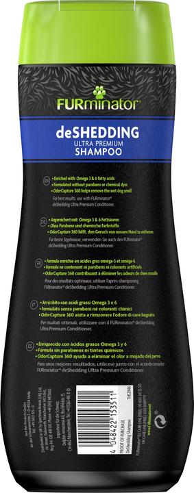 Produktbild FURminator ius FURMINATORIUS Ultra Premium Shampoo, das die Anzahl der Drüsen reduziert 473 ml (Hund, 473 ml)