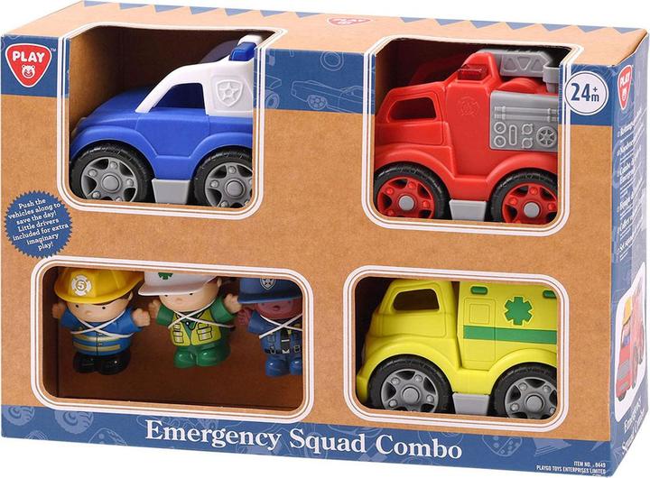 Actual product image Play Emergency Service Vehicles with Figures set, 6-piece.