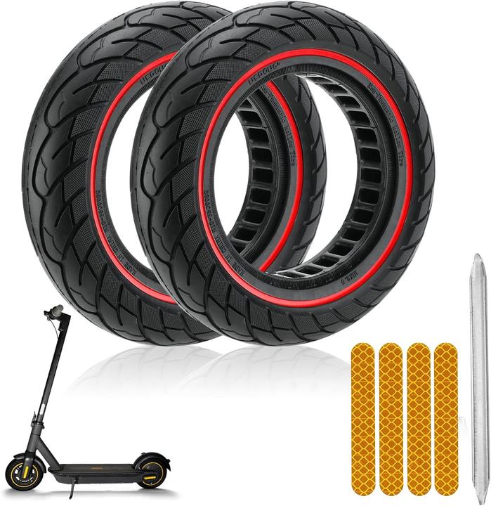 Actual product image Lefelwel 2er-Set Vollgummireifen für Ninebot Max G30D 2 (10 Zoll)