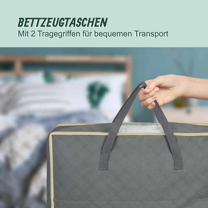 Actual product image Relaxdays 2x Bettdecken-Aufbewahrungstasche (60 x 44 x 25 cm)