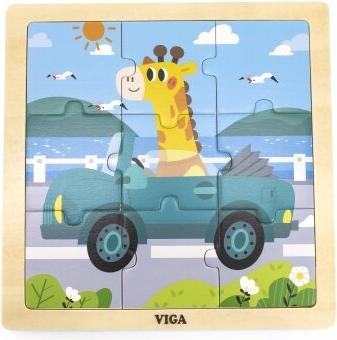 Produktbild Viga Toys Viga 44629 Puzzle mit 9 Elementen - Auto (9 Teile)