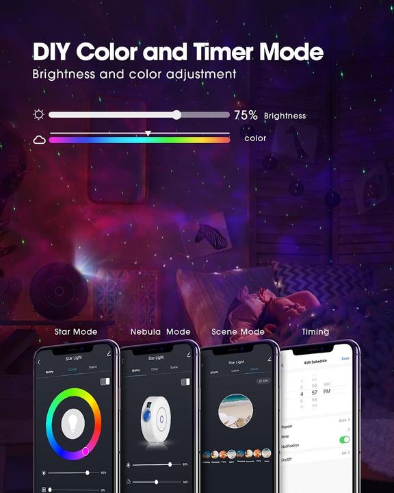 Actual product image Suppou LED Alexa Starry Sky Projector