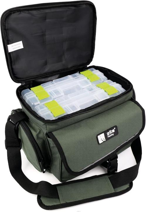 Produktbild Zite Fishing Angeltasche mit 4 Tackle-Boxen