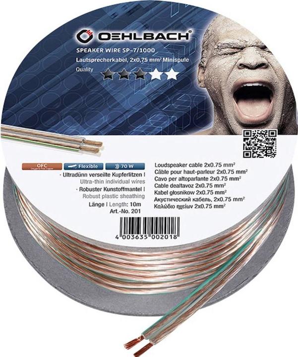 Produktbild Oehlbach SP7 (10 m, 0.75 mm²)