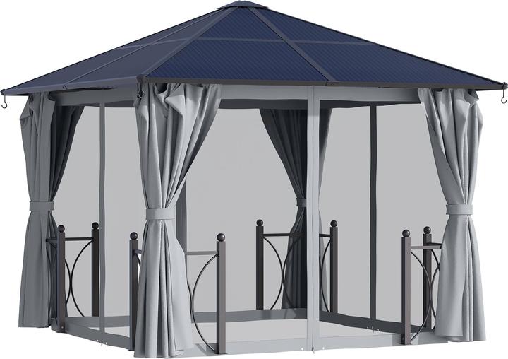 Produktbild Outsunny Gartenpavillon mit Seitenteilen und Dach (300 cm, 300 cm)