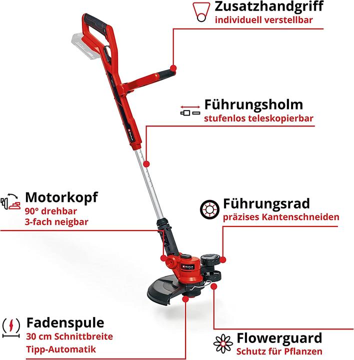Image du produit Einhell Coupe-bordures sans fil GE-CT 18/30 Li Solo (Fils coupe-herbe)