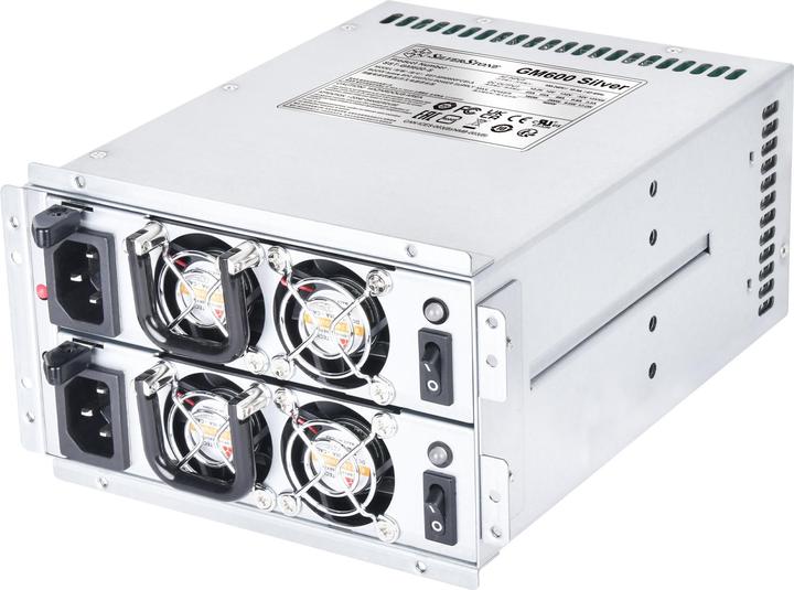 Produktbild Silverstone SST-GM600S - Redundantes Mini-Netzteil Cybenetics Silver, 600W (600 W)