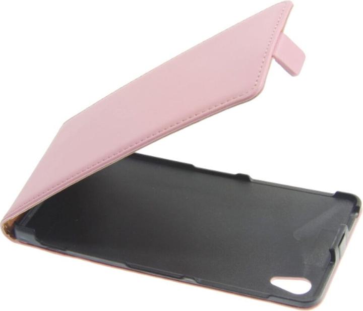 Produktbild OEM Slim Leather Flip Case for Sony Z2 pink (Sony Xperia Z2)