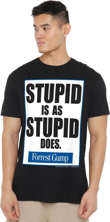 Actual product image Forrest Gump Mens Stupid Is T-Shirt (5XL)