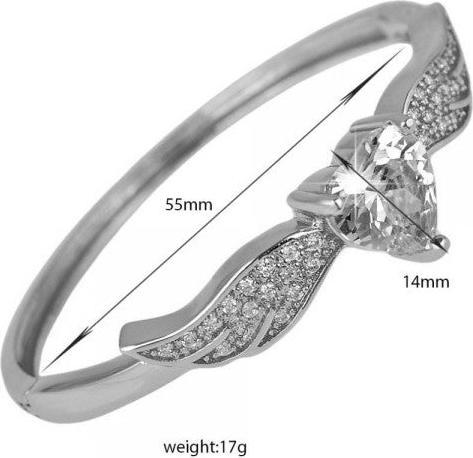 Image du produit Hermex LUXE en platine Bracelets Charms Zirconia - Platine (Alliage cuivre-nickel)