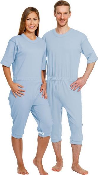 Image du produit Suprima Combinaison de soins courte S unisexe avec fermeture éclair dans le dos Bleuet (Litière)