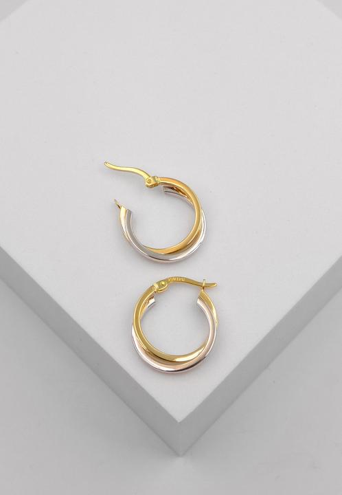 Produktbild Muau Creolen (750, 18 K Gelbgold, Weissgold)
