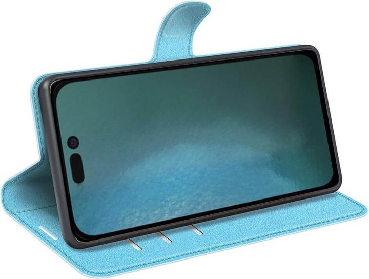Image du produit Cover-Discount iPhone 14 Plus - Étui en cuir bleu clair (Apple iPhone 14 Plus)