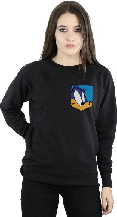 Immagine prodotto Looney Tunes Road Runner Face Faux Pocket Felpa Donna (L)