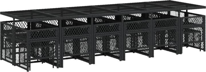Image du produit VidaXL Meuble de jardin Ensemble de jardin 17pcs noir Poly rotin (330 cm)