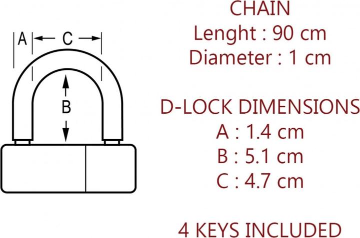 Actual product image Master Lock 8234 Eurdpro (90 cm)