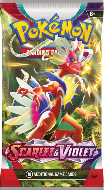 Actual product image Pokémon Karmesin & Purpur - Base Set (English, Booster Pack)