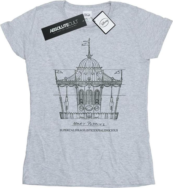 Immagine prodotto Disney Mary Poppins Carousel Sketch Maglietta Donna (XXL)