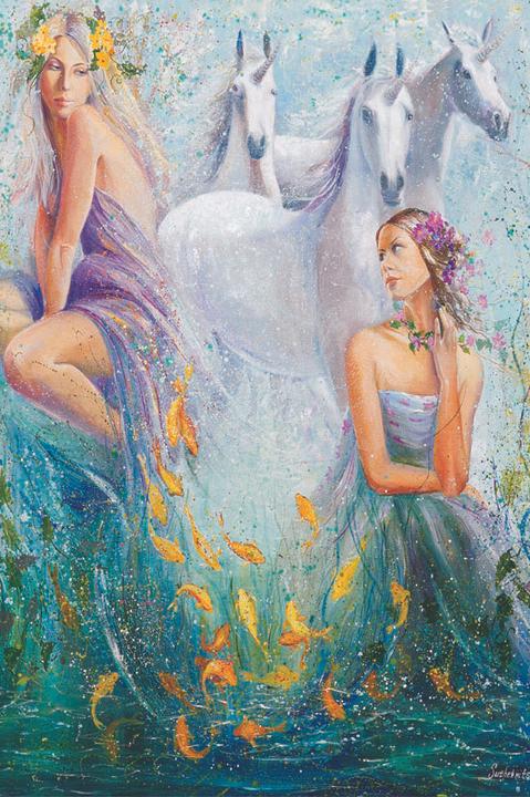 Actual product image Gold Puzzle Puzzle 1000 pieces Secret of the Unicorn (1000 pieces)
