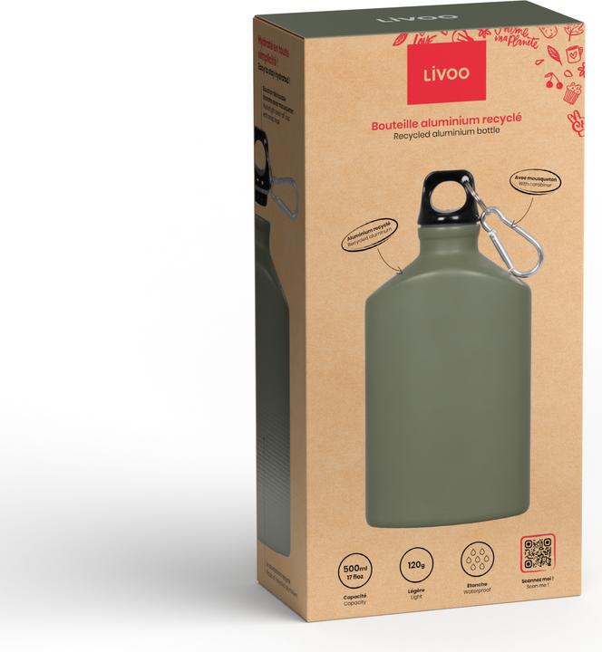 Actual product image Livoo 500 ml recycled aluminium bottle (0.50 l)