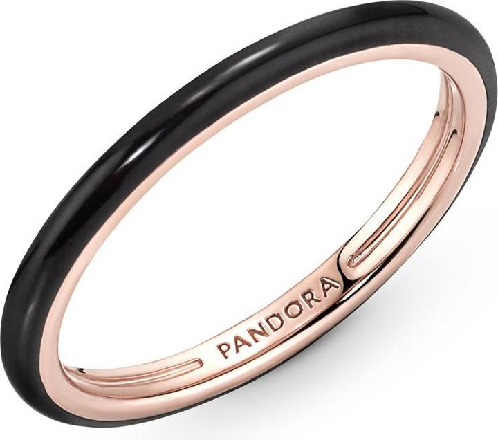 Actual product image Pandora Me 14k Rose Gold Black Ring (64)