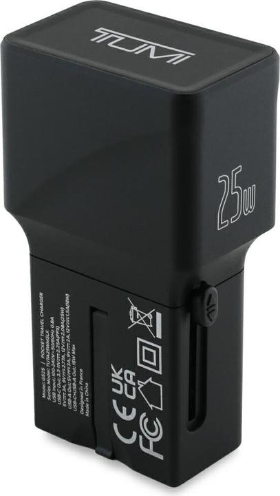 Produktbild Tumi Power Charger Travel Adapter 25W USB-C / USB-A + Cable USB-C/USB-C black