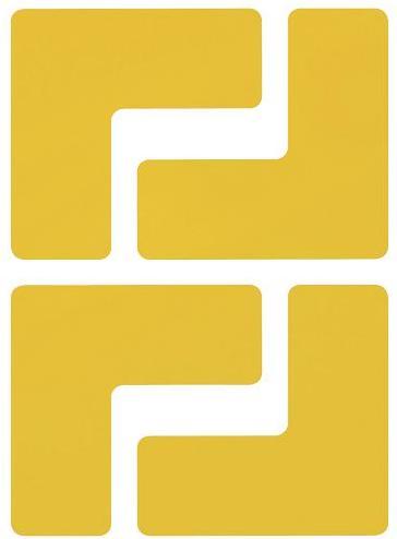 Immagine prodotto Brady B-514, ToughStripe, marcatura a L per pavimenti, poliestere, giallo, 76,2 x 203,2 mm (1 PU = 20 pz.)