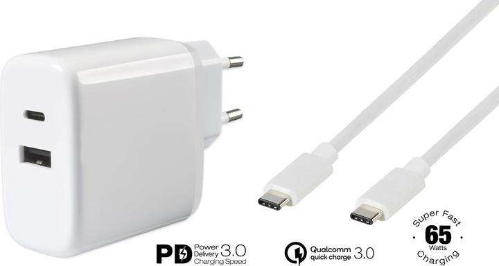 Image du produit Vivanco 65W Dual Quick Charger USB C PowerDelivery3.0 Mobile Phone Home Charger USB-C K 62773 (65 W)