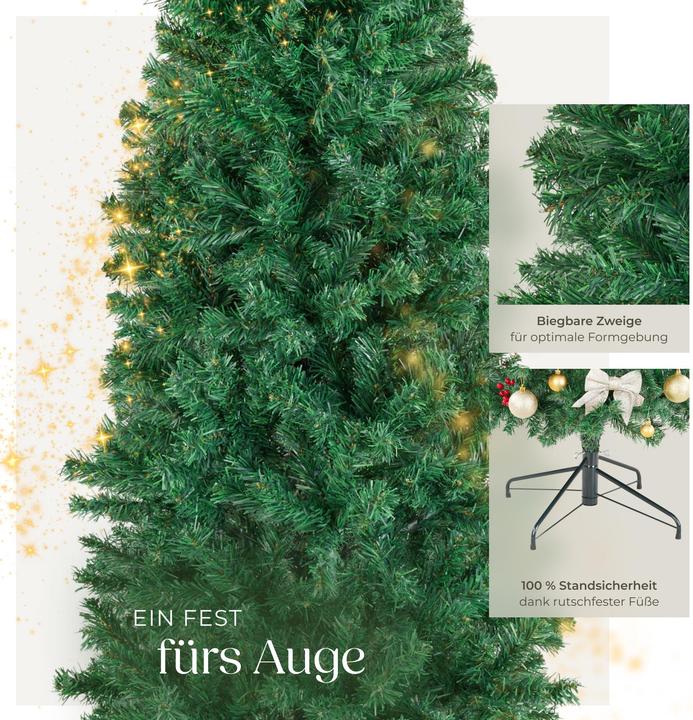 Actual product image tectake Christmas Tree Comet - artificial in green, with dense needles (180 cm)