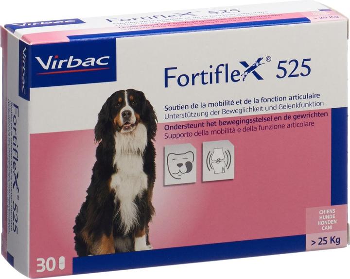 Actual product image Virbac Fortiflex Tablets 525 mg Blist (Senior, Adult, Junior, 30 pcs., 92 g)