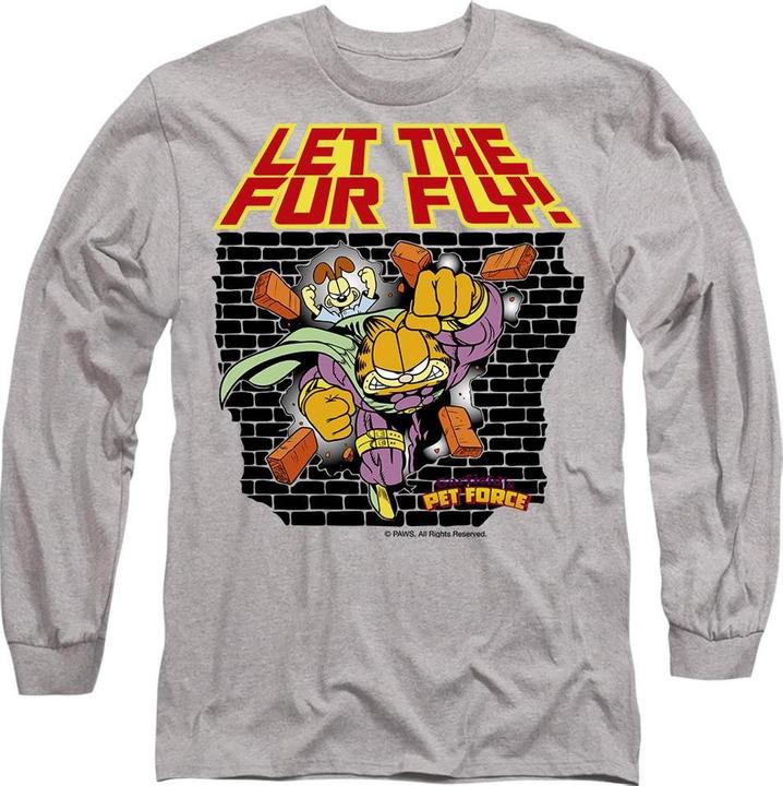 Actual product image Garfield Unisex Adult Let The Fur Fly T-Shirt (XL)