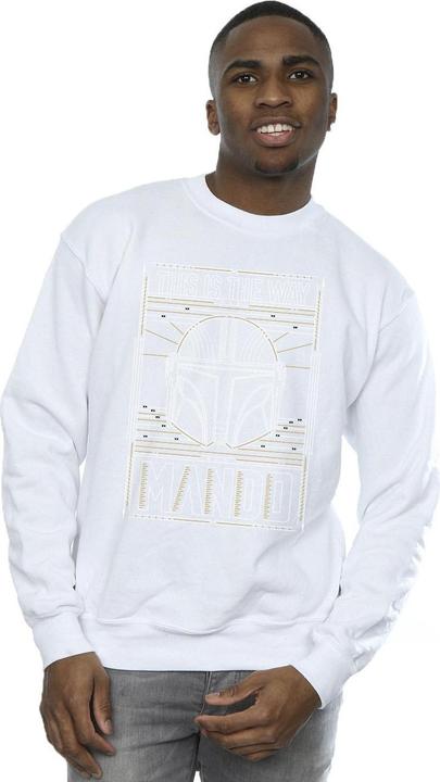Immagine prodotto Star Wars The Mandalorian The Way Outline Helm Felpa Uomo (XL)