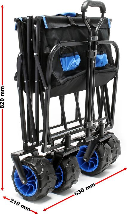 Actual product image Wiltec Toboli folding handcart with wide wheels Folding handcart beach offroad