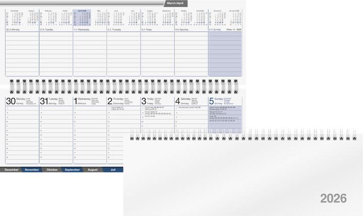 Immagine prodotto Simplex Planner settimanale Scadenzario AC (307 x 105 mm, Tedesco, Inglese, Italiano, Francese)