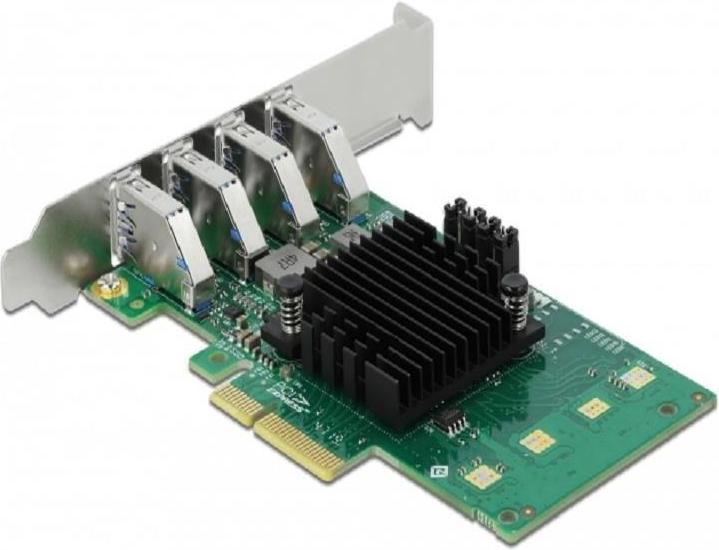 Produktbild Delock PCI Express x4 Card to 4 x external USB3.0 Quad Channel