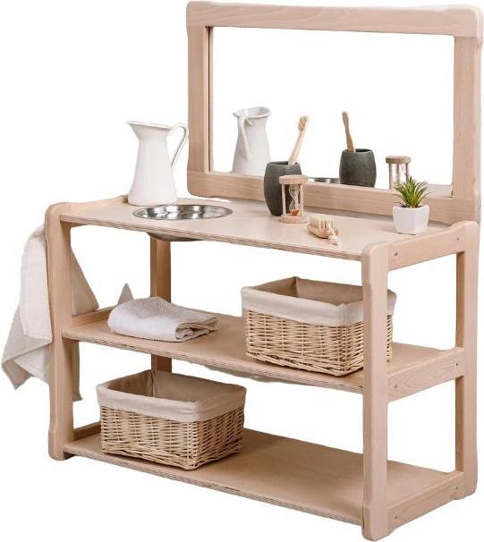 Image du produit Activity Board Ambiance Waldorf, chambre d'enfant, lavabo pour enfant avec miroir - Natural