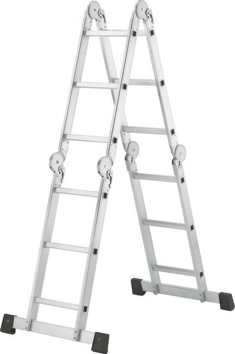Produktbild Hailo M60, Aluminium-Universalleiter, 4x3 Sprossen (Mehrzweckleiter, 332 cm)