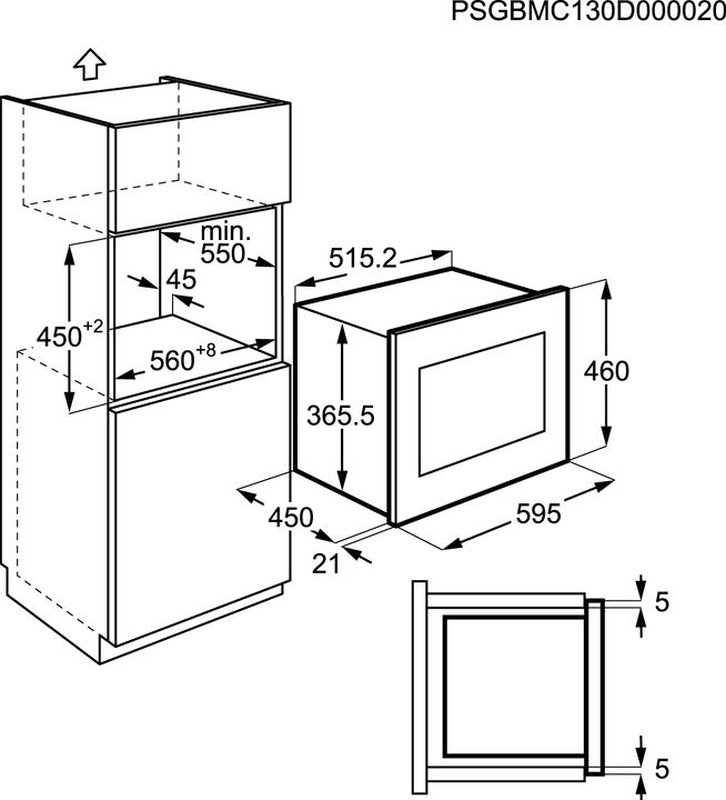 Immagine prodotto AEG MSB2548C-M Microonde combinato integrato, acciaio inossidabile (23 l)