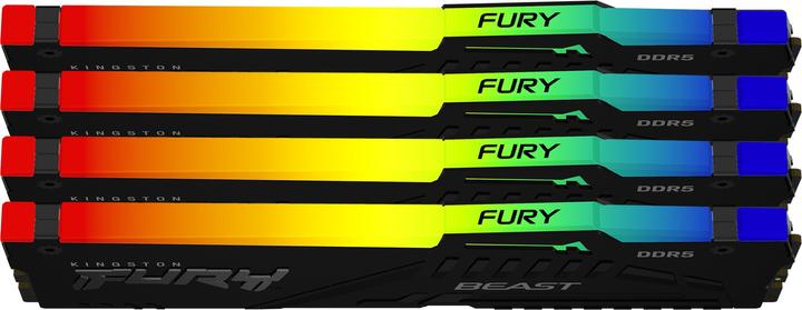 Actual product image Kingston D5 64GB 6000-40 Beast RGB K4 KFY (4 x 16GB, 6000 MHz, DDR5 RAM, DIMM)