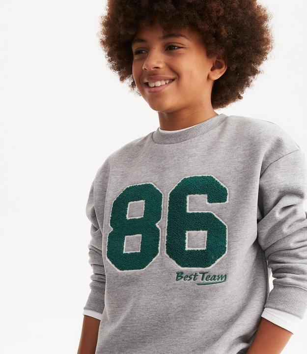 Produktbild La Redoute Collections Oversized-Sweashirt mit Rundhals und Stickerei (110)