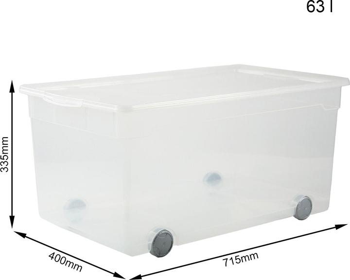 Actual product image Rotho Storage box 3 pieces (71.5 x 40 x 33.5 cm, 171 l)