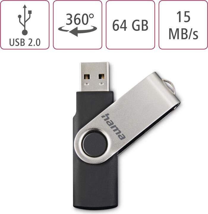 Immagine prodotto Hama Ruota (64 GB, USB-A, USB 2.0)