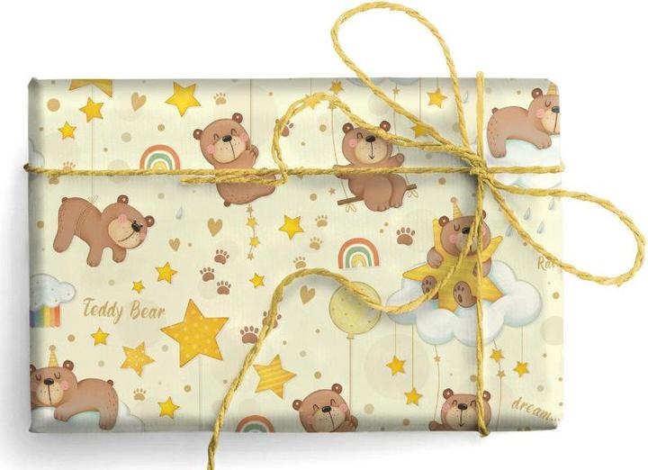Kartos Geschenkpapier Teddy Bär (Geschenkpapier, 1 x)