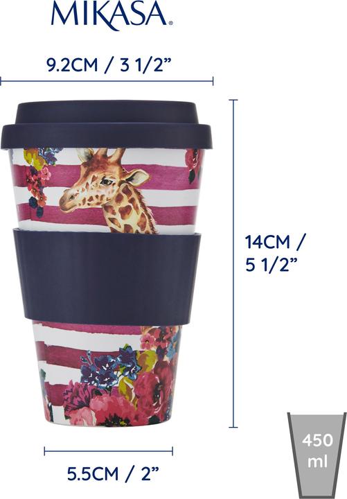 Image du produit Mikasa Mug de voyage Wild at Heart Giraffe, 370ml