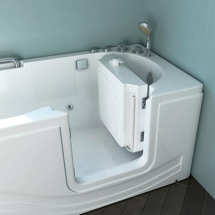 Produktbild Home Deluxe Seniorenbadewanne mit Massagedüsen Tür und Griff AUTARK M (rechts) - 153x76x64cm (76 cm, 153 cm)