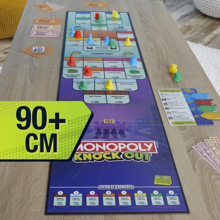 Actual product image Hasbro Monopoly Knockout Family Party Game, Quick-Playing Board Games for Ages 8+, 2-8 Players, 20 Mins. (Swedish)